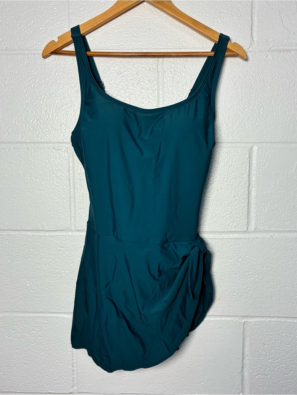 Teal One-Piece Swim Dress Eomenie Size Large